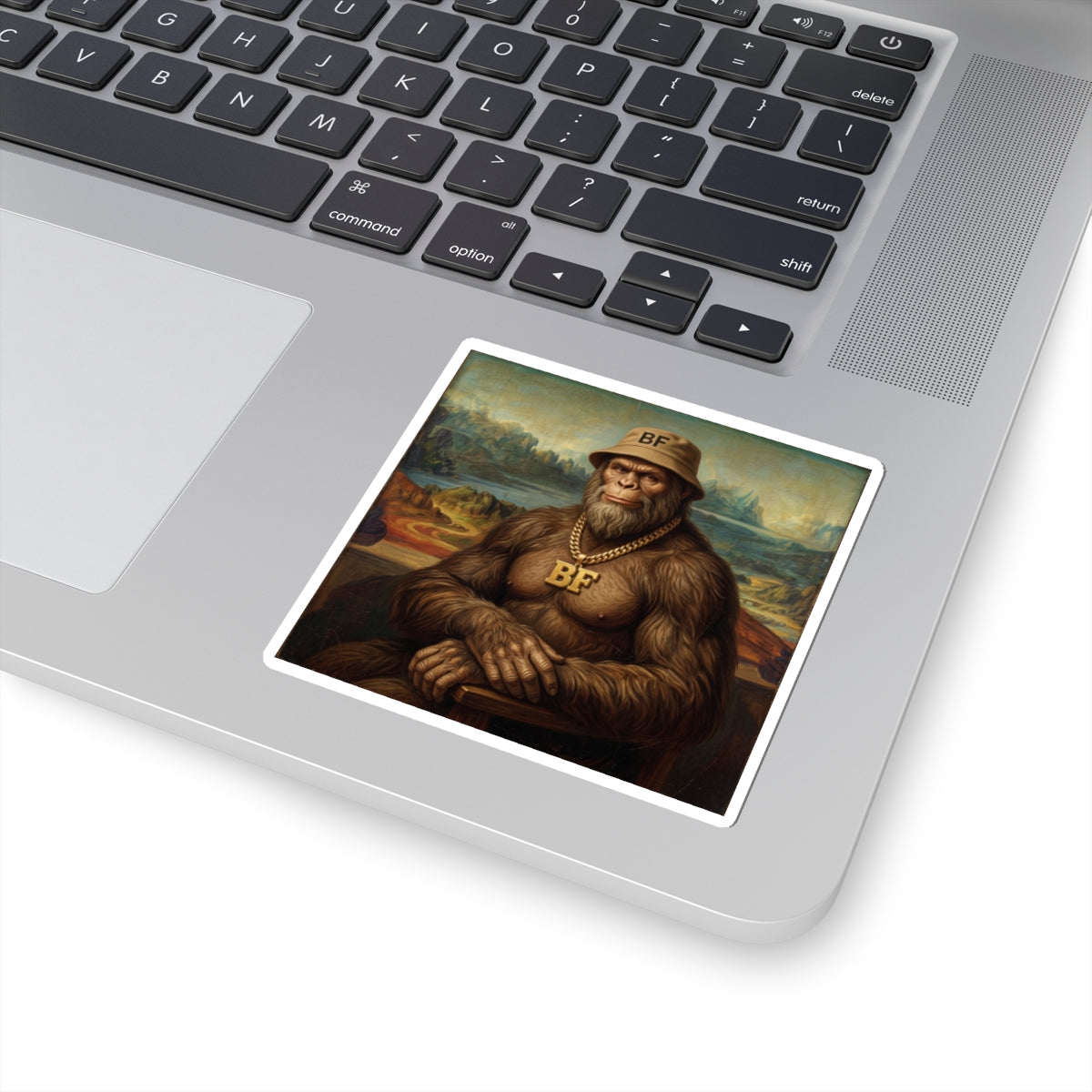 The Mona Lisa Bigfoot Sticker